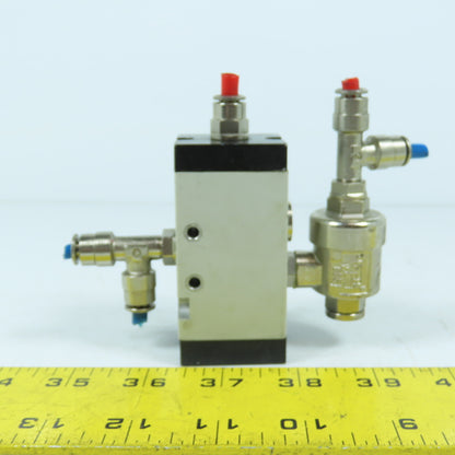 Camozzi 438-35 3/2 Way Pneumatic Directional Control Valve 10 Bar Max 1/8"