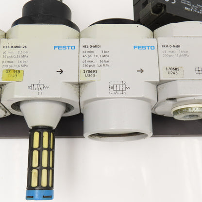 Festo LFR-D-MIDI G1/2 FRL Filter Regulator Pneumatic Assembly
