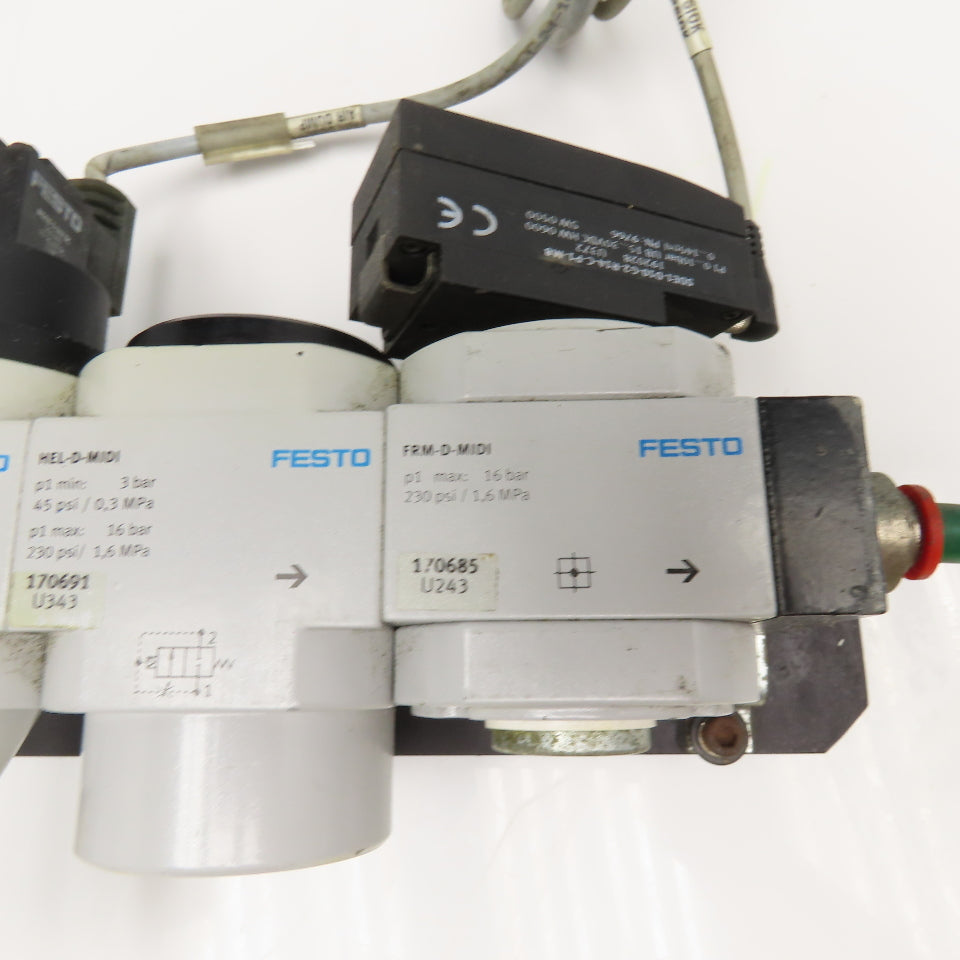 Festo LFR-D-MIDI G1/2 FRL Filter Regulator Pneumatic Assembly