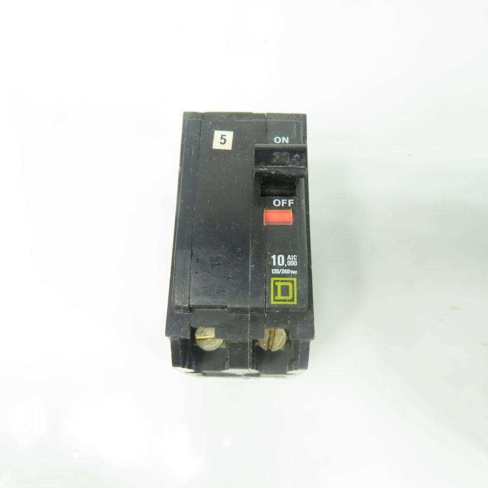 Square D 2-Pole 20A Circuit Breaker 120/240VAC Lot Of 10
