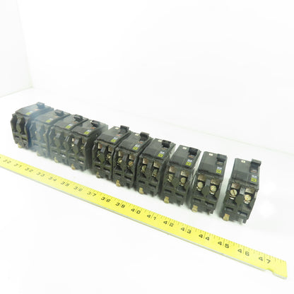 Square D 2-Pole 20A Circuit Breaker 120/240VAC Lot Of 10