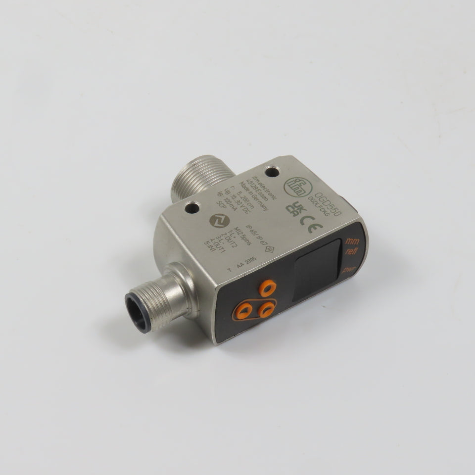 IFM OGD550 OGDLFCKG Laser Distance Sensor 10-30VDC (Clean)