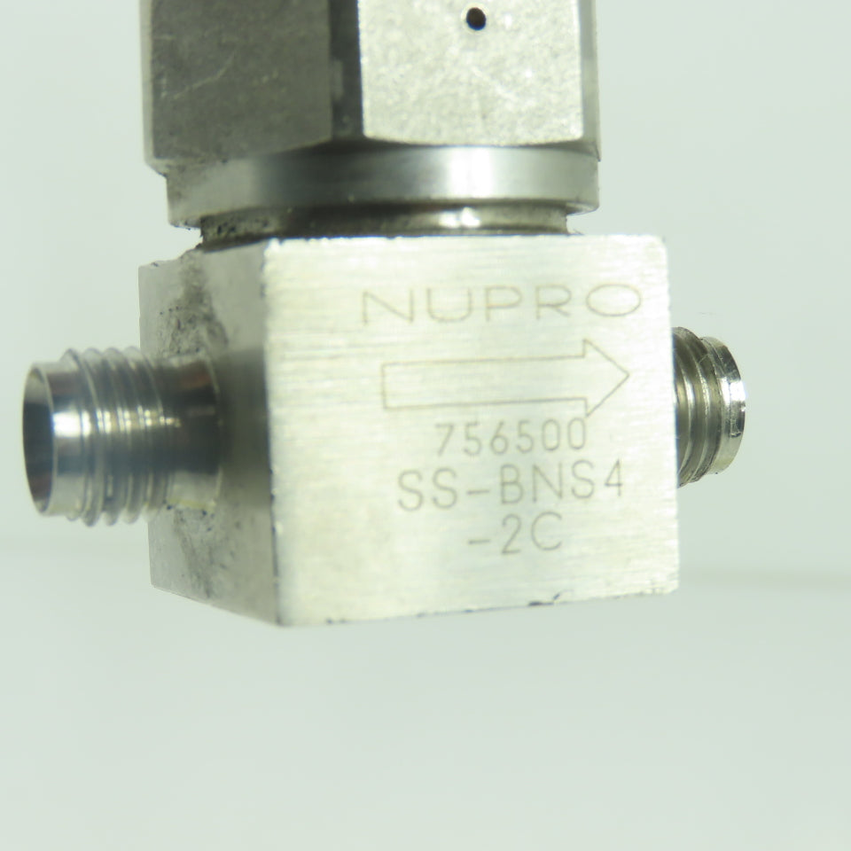 Nupro SS-BNS4-2C High Purity Bellows Sealed Stainless Steel Valve 1/4"
