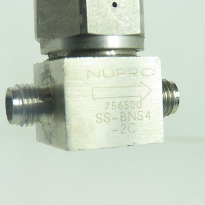 Nupro SS-BNS4-2C High Purity Bellows Sealed Stainless Steel Valve 1/4"