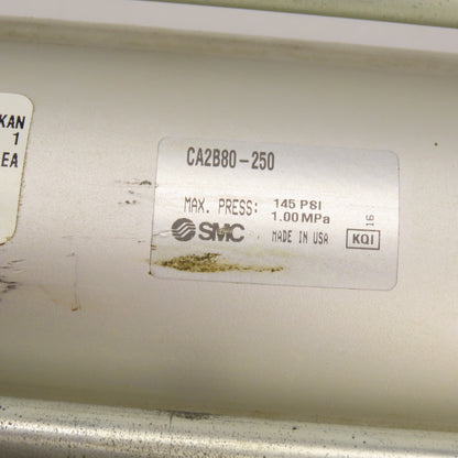 SMC CA2B80-250 Double Acting Air Cylinder 80mm Bore 250mm Stroke 25mm Rod