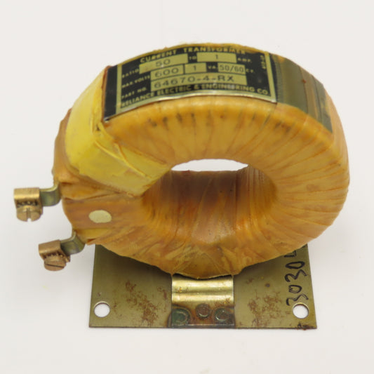 Reliance Electric 64670-4-RX 50:1 A Ratio 600V 1VA 50/60Hz Current Transformer