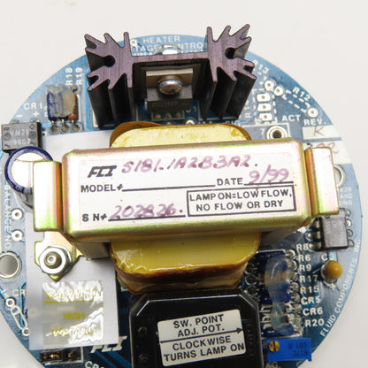 Fluid Components Inc. 5181-1A2B3A2 Rev K Flow Switch Monitor Circuit Board 115V