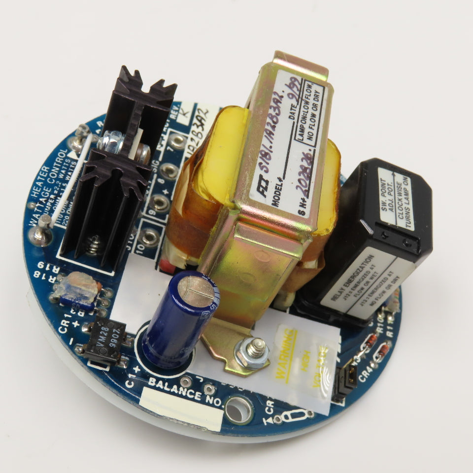 Fluid Components Inc. 5181-1A2B3A2 Rev K Flow Switch Monitor Circuit Board 115V