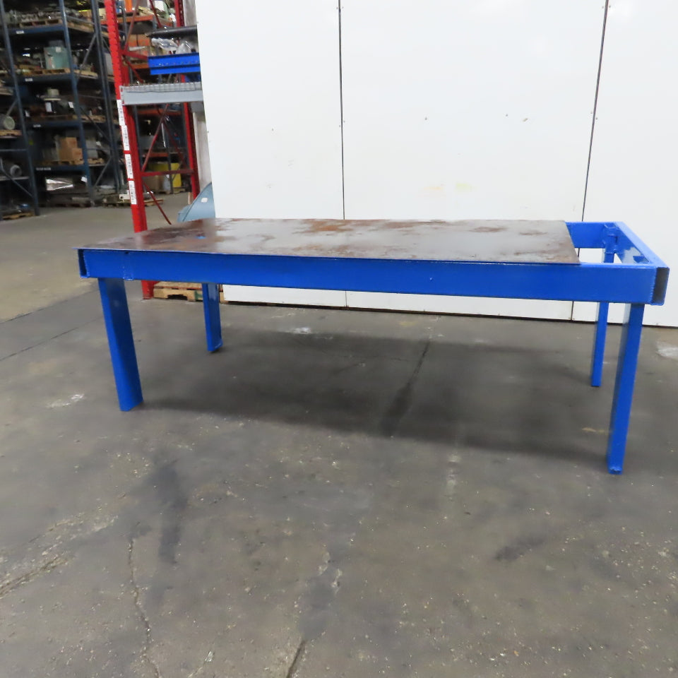 96" x 51" x 37.5" Tall 3/16" Top Steel Work Bench Welding Fabrication Table