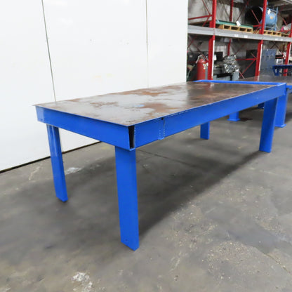96" x 51" x 37.5" Tall 3/16" Top Steel Work Bench Welding Fabrication Table