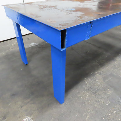 96" x 51" x 37.5" Tall 3/16" Top Steel Work Bench Welding Fabrication Table