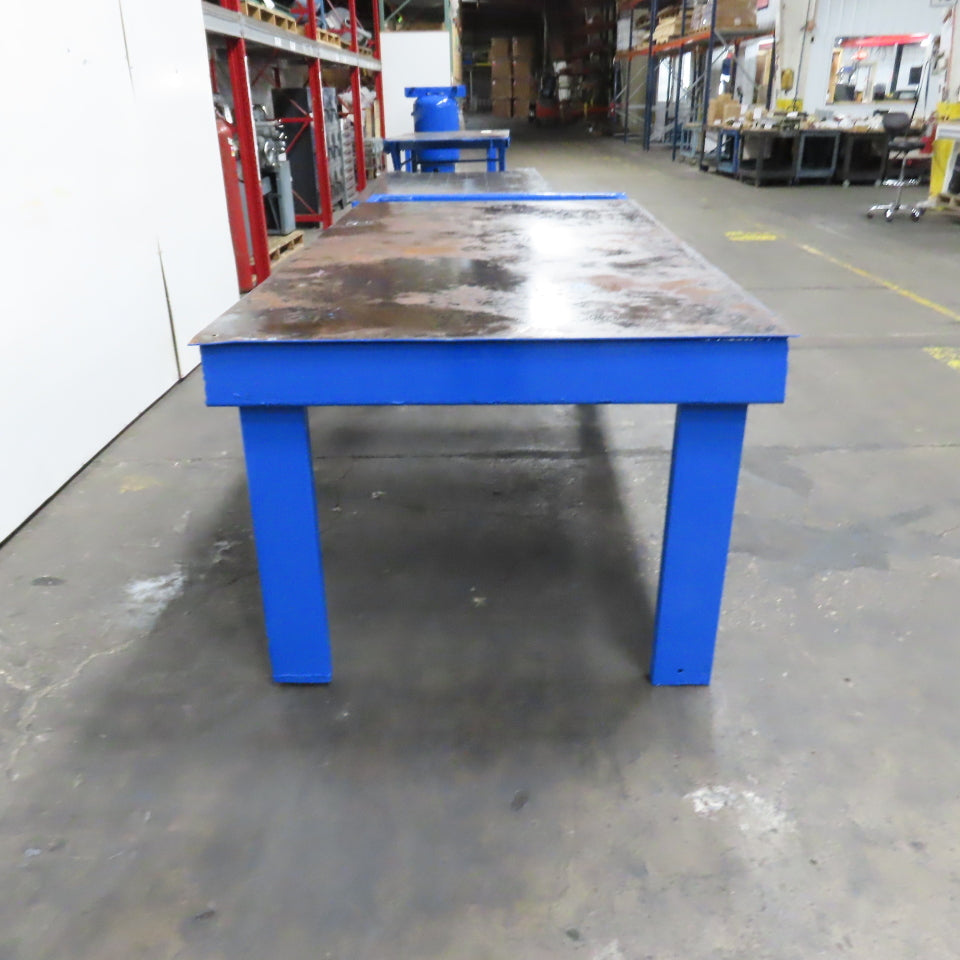 96" x 51" x 37.5" Tall 3/16" Top Steel Work Bench Welding Fabrication Table