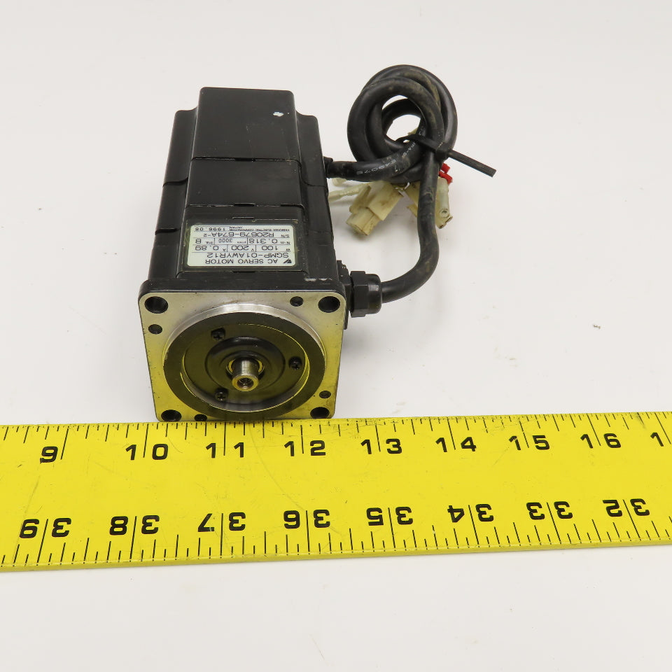 Yaskawa SGMP-01AWYR12 100W 200V 3000RPM AC Servo Motor