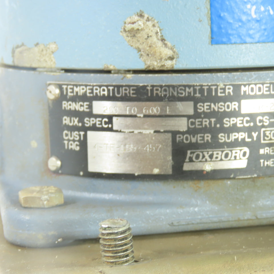 Foxboro E94-015S Temperature Transmitter 30VDC 4-20mA PR-239 200-600°F Range