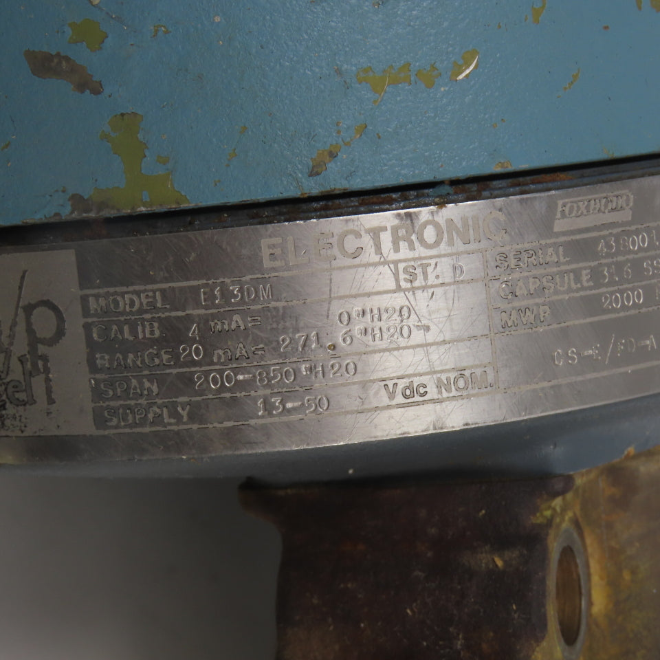 Foxboro E13DM Electronic Pressure Transmitter 13-50VDC 4-20mA 2000PSI
