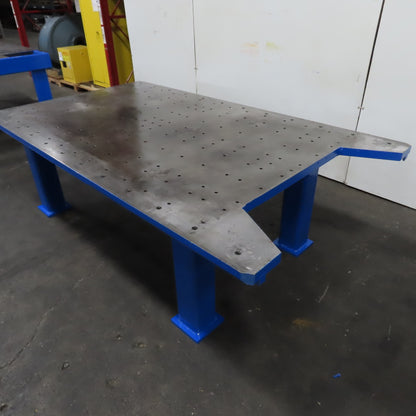 84" x 54" x 31" H 1-3/4" Top Steel Bench Welding Fabrication Jig Fixture Table
