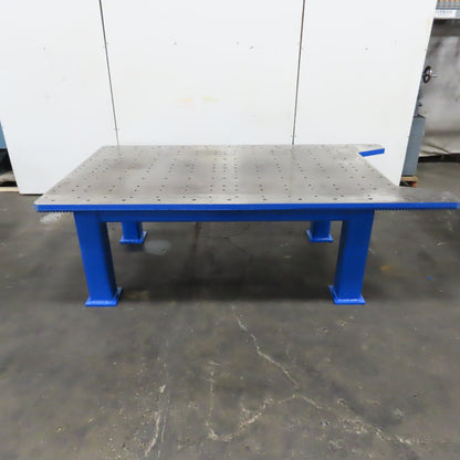 84" x 54" x 31" H 1-3/4" Top Steel Bench Welding Fabrication Jig Fixture Table