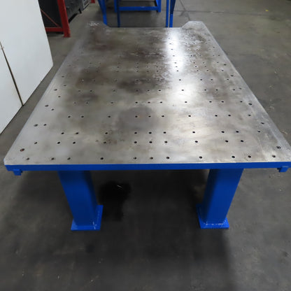 84" x 54" x 31" H 1-3/4" Top Steel Bench Welding Fabrication Jig Fixture Table