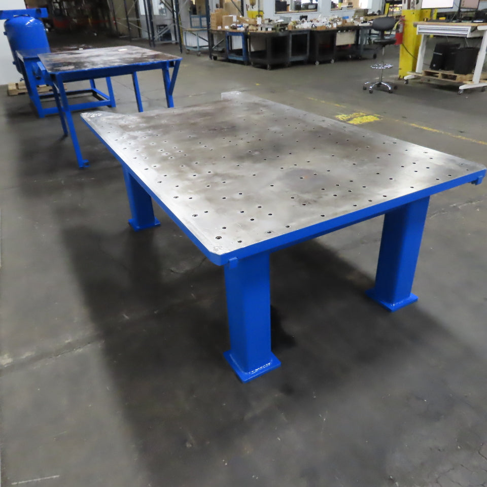 84" x 54" x 31" H 1-3/4" Top Steel Bench Welding Fabrication Jig Fixture Table