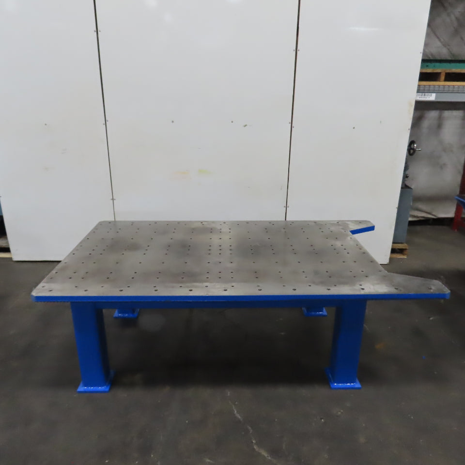 84" x 54" x 31" H 1-3/4" Top Steel Bench Welding Fabrication Jig Fixture Table
