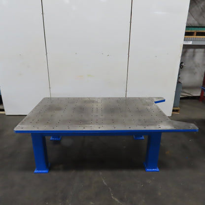 84" x 54" x 31" H 1-3/4" Top Steel Bench Welding Fabrication Jig Fixture Table
