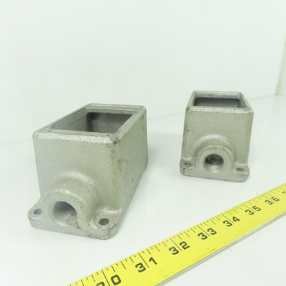 Crouse Hinds FD1 Cast Iron Single Gang Device Box 1/2" NPT Lot Of 2