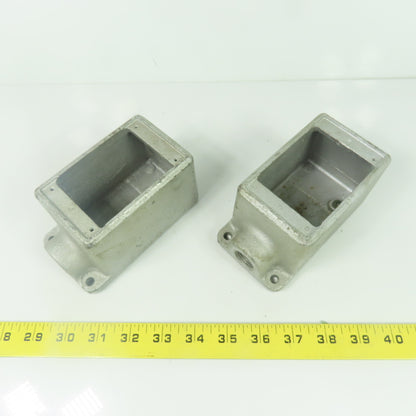 Crouse Hinds FD1 Cast Iron Single Gang Device Box 1/2" NPT Lot Of 2