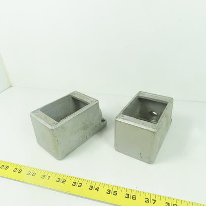 Crouse Hinds FD1 Cast Iron Single Gang Device Box 1/2" NPT Lot Of 2