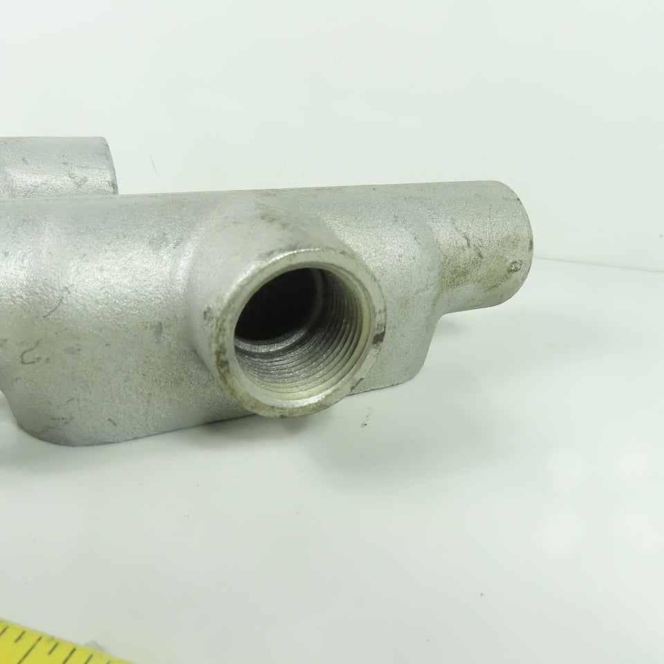 Crouse Hinds T37 1" NPT Cast Malleable Iron Threaded Conduit Body Lot Of 2