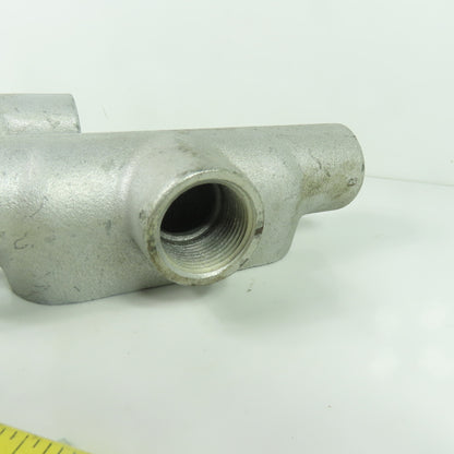 Crouse Hinds T37 1" NPT Cast Malleable Iron Threaded Conduit Body Lot Of 2