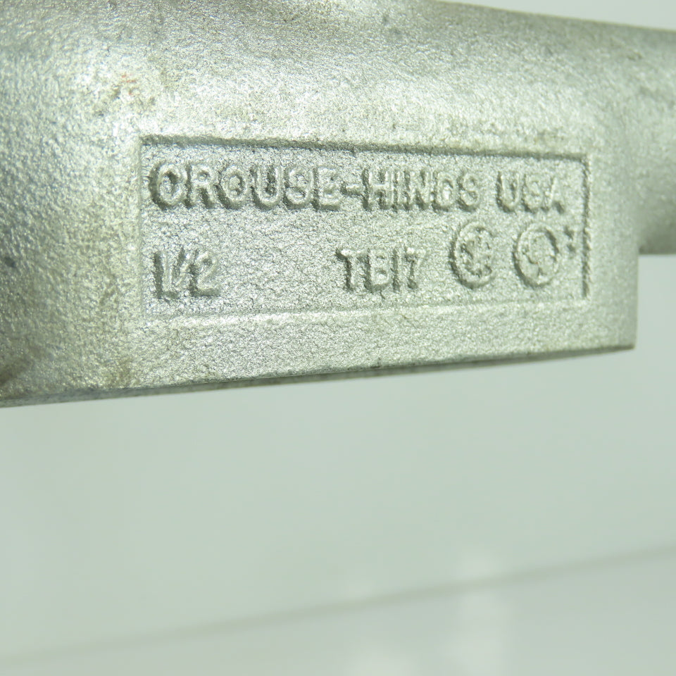 Crouse Hinds TB17 1/2" NPT Cast Malleable Iron Threaded Conduit Body Lot Of 4