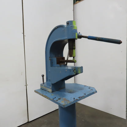 Pedestal Mounted Cast Iron Manual Arbor Press 2-1/2" Stroke 5" Throat