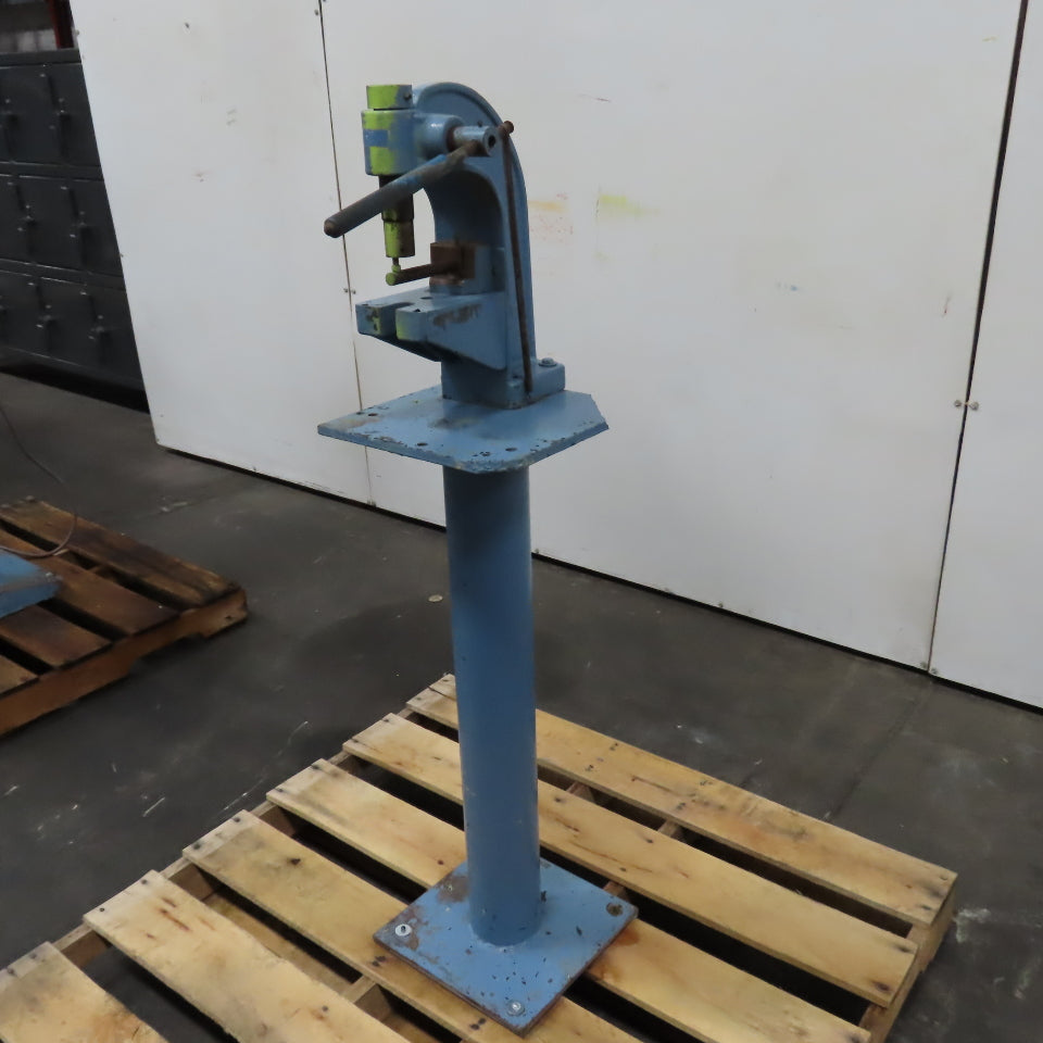 Pedestal Mounted Cast Iron Manual Arbor Press 2-1/2" Stroke 5" Throat