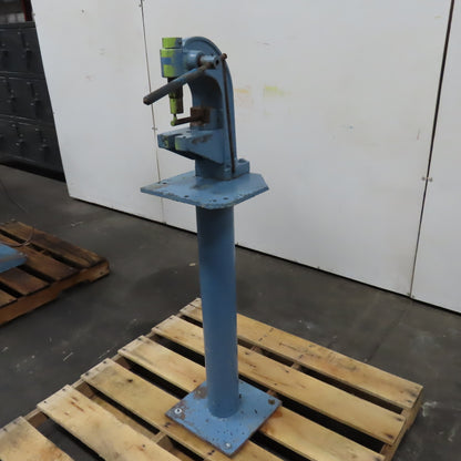 Pedestal Mounted Cast Iron Manual Arbor Press 2-1/2" Stroke 5" Throat