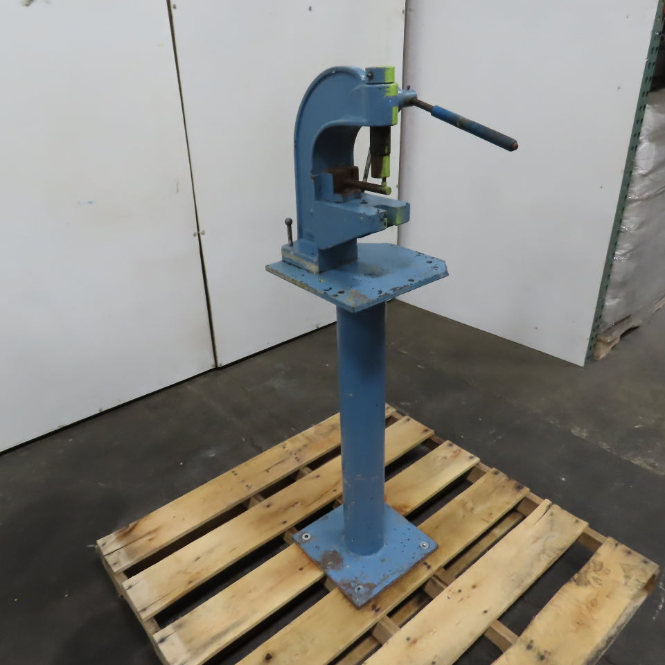 Pedestal Mounted Cast Iron Manual Arbor Press 2-1/2" Stroke 5" Throat