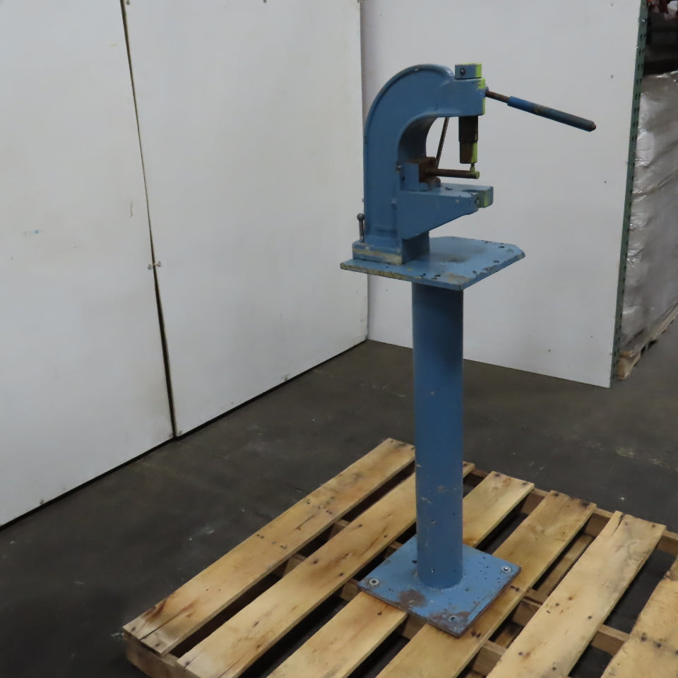 Pedestal Mounted Cast Iron Manual Arbor Press 2-1/2" Stroke 5" Throat