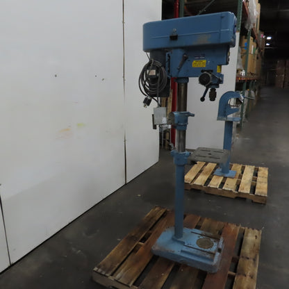 Clausing 1622 1HP 15"Floor Model Drill Press 230/460V 3PH W/N Reverse Tested