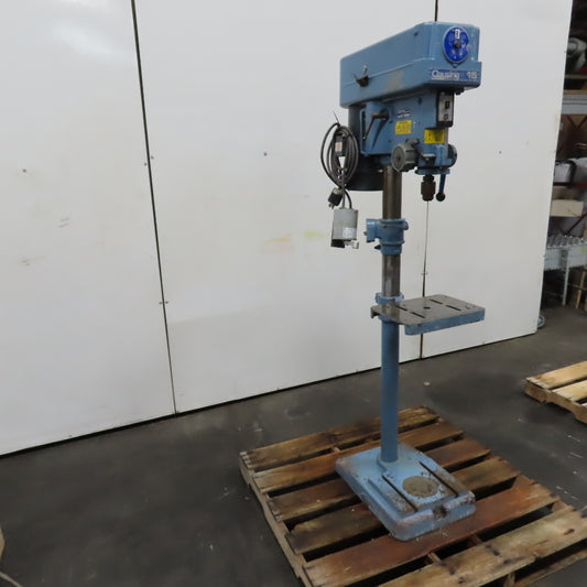 Clausing 1622 1HP 15"Floor Model Drill Press 230/460V 3PH W/N Reverse Tested