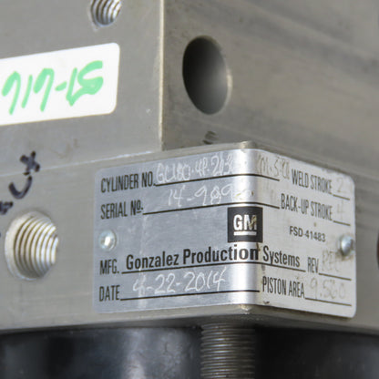 Gonzalez GC180-4P-2036 6" Full Stroke 2 Stage Retract 4" 2" Air Cylinder