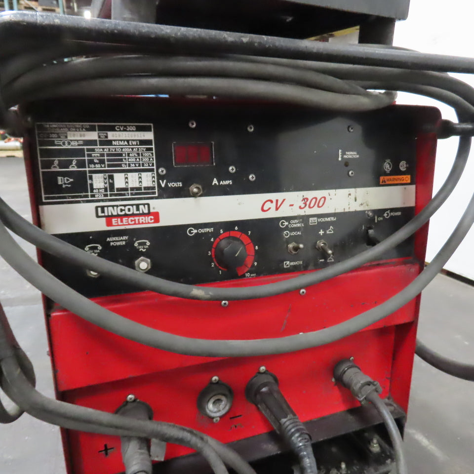 Lincoln CV-300 400A MIG Welder 230/460V 3PH W/ LN-7 Feeder &Wheel Package Tested
