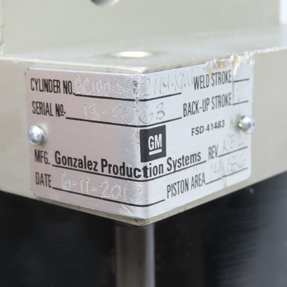 Gonzalez GC180-4P2114-XM1 4" Bore 2" Stroke 2 Stage Double Acting Air Cylinder