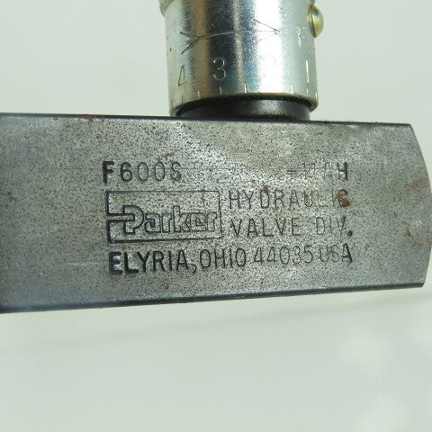 Parker F600S 5000PSI Hydraulic Flow Control Valve 8GPM -14AH