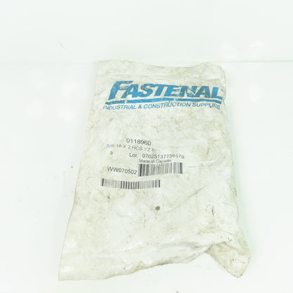 Fastenal 0118960 5/8-18 x 2 Hex Cap Screw Lot Of 5