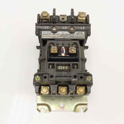 Allen Bradley 520F-AOD Size 0 Contactor Starter 600VAC 5Hp 120V Coil