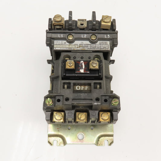 Allen Bradley 520F-AOD Size 0 Contactor Starter 600VAC 5Hp 120V Coil