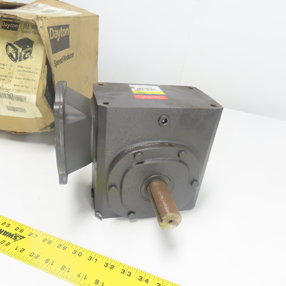 Dayton 4RP42 60:1 Ratio Speed Reducer 29RPM Output 1021IN-LB Torque .75HP NEW