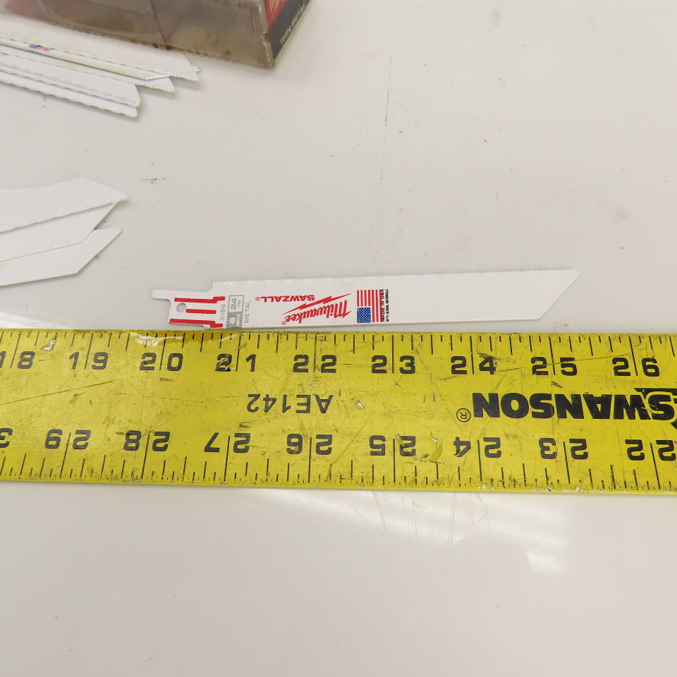 Milwaukee 48-00-8186 6" Thin Metal Sawzall Blades 24TPI 19 Pack