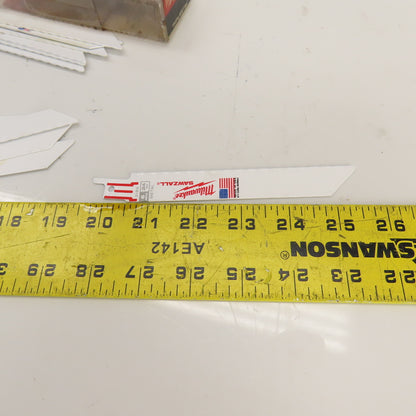 Milwaukee 48-00-8186 6" Thin Metal Sawzall Blades 24TPI 19 Pack