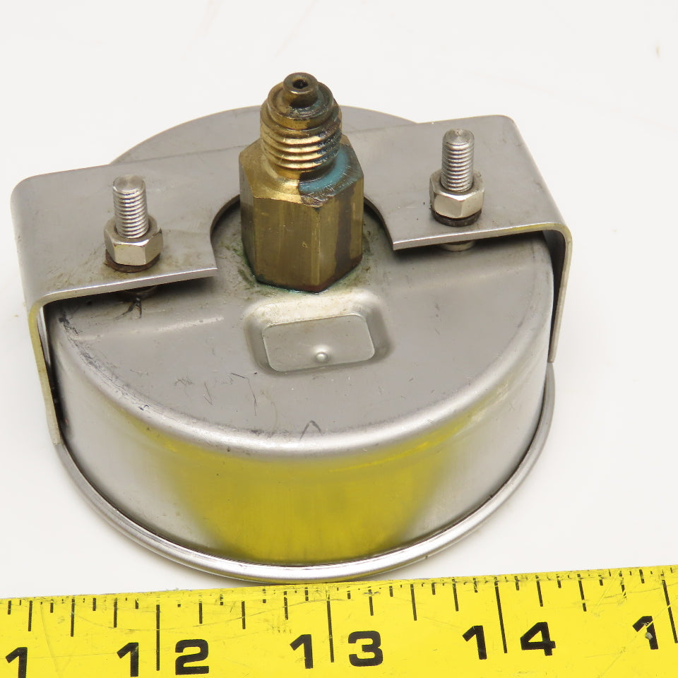 Wika EN-837-1 0-2.5 Bar Oil Filled Pressure Gauge Stainless Steel 3"