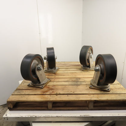 Hamilton 080105 4" x 12" Duralast Polyurethane on Cast Iron Swivel Casters Set/4